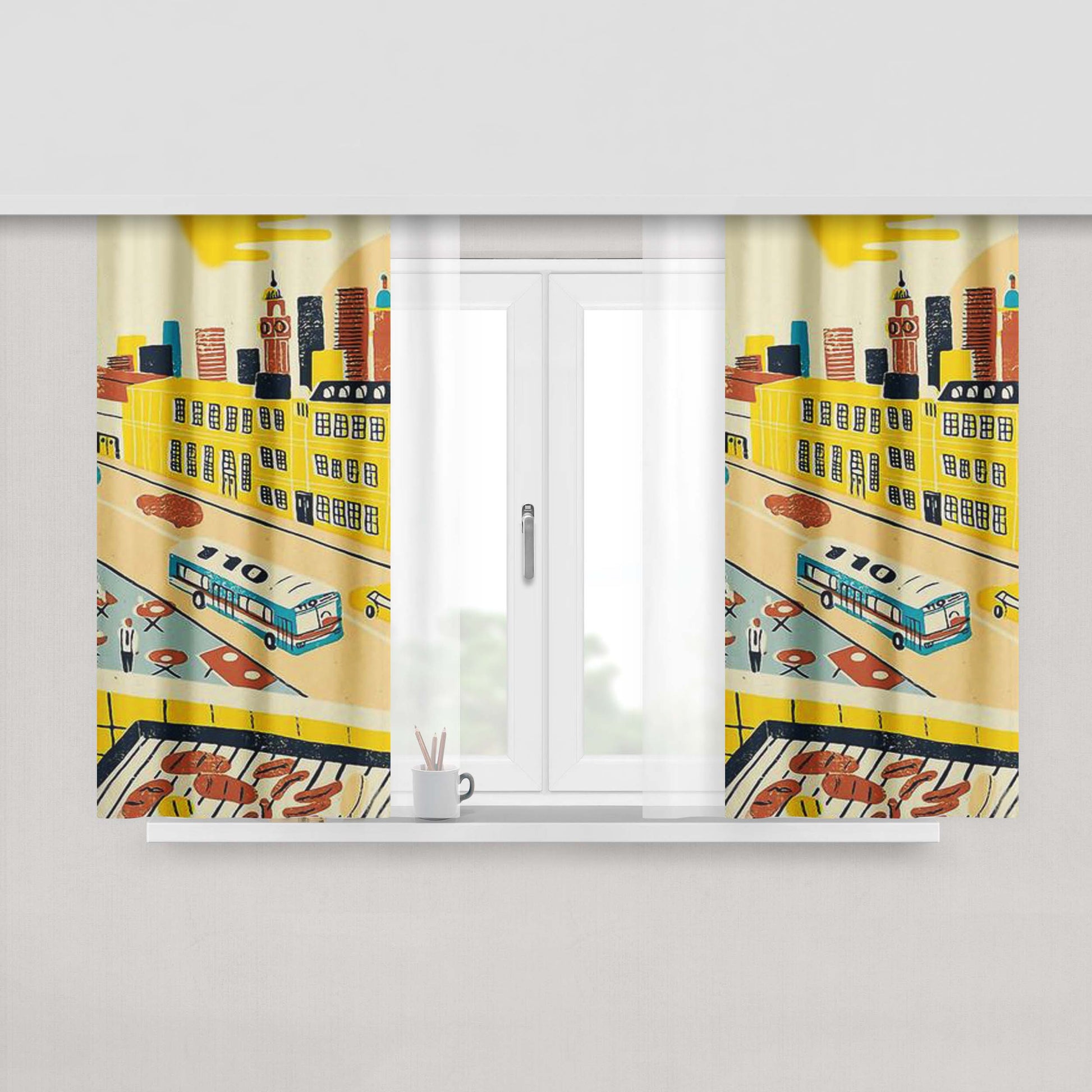 Buenos Aires Peach Skin Window Curtains