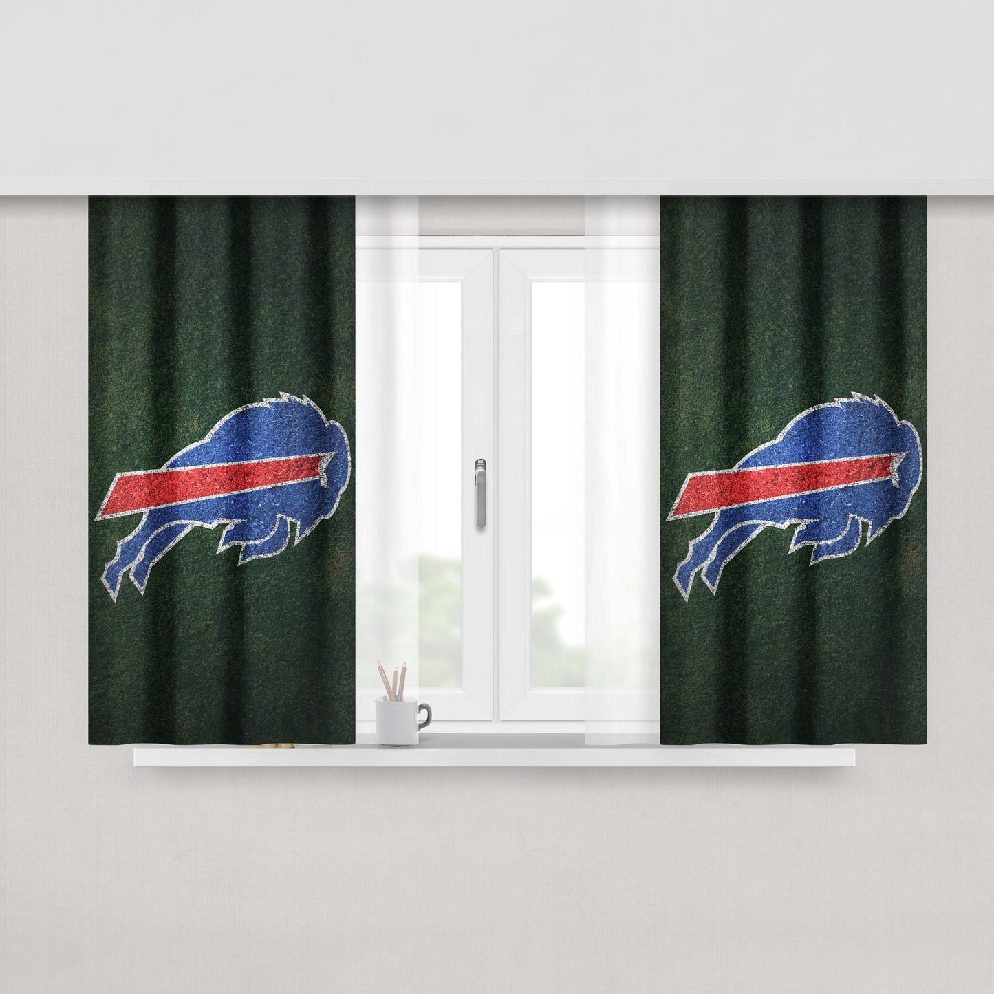 Buf Grass Mobile Peach Skin Window Curtains