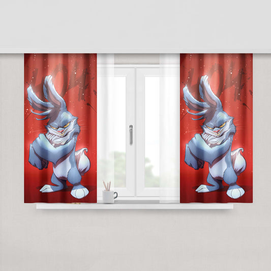 Bugs Bunny 404 Red Peach Skin Window Curtains