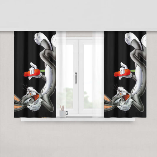 Bugs Bunny Carrot Peach Skin Window Curtains