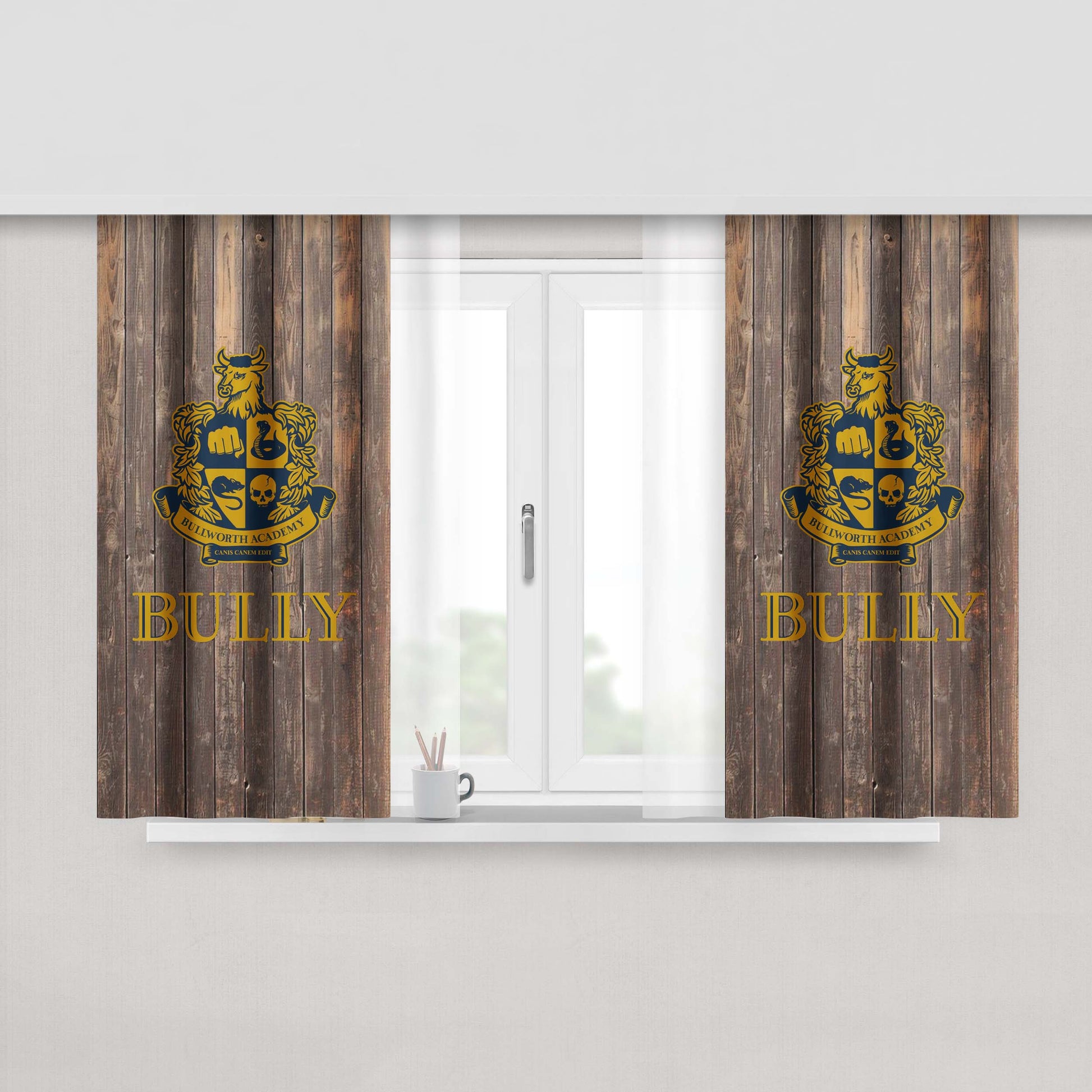 Bullworth Academy Bully Peach Skin Window Curtains