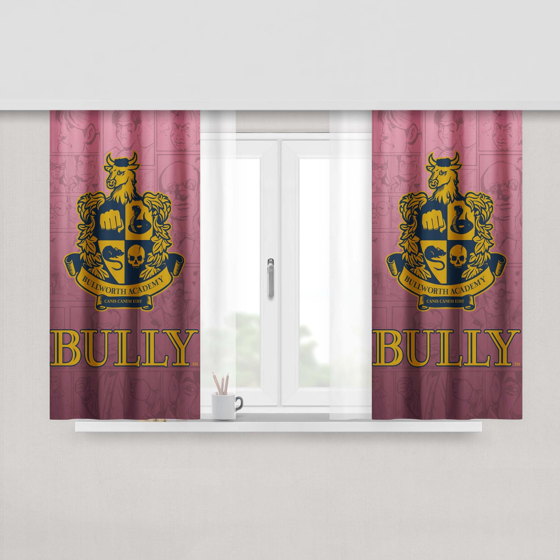 Bully Scholarship Logo Peach Skin Window Curtains