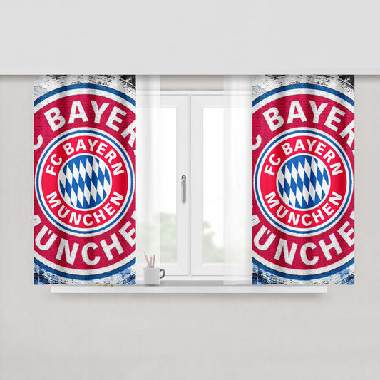 Bundesliga Bayern Munich Peach Skin Window Curtains