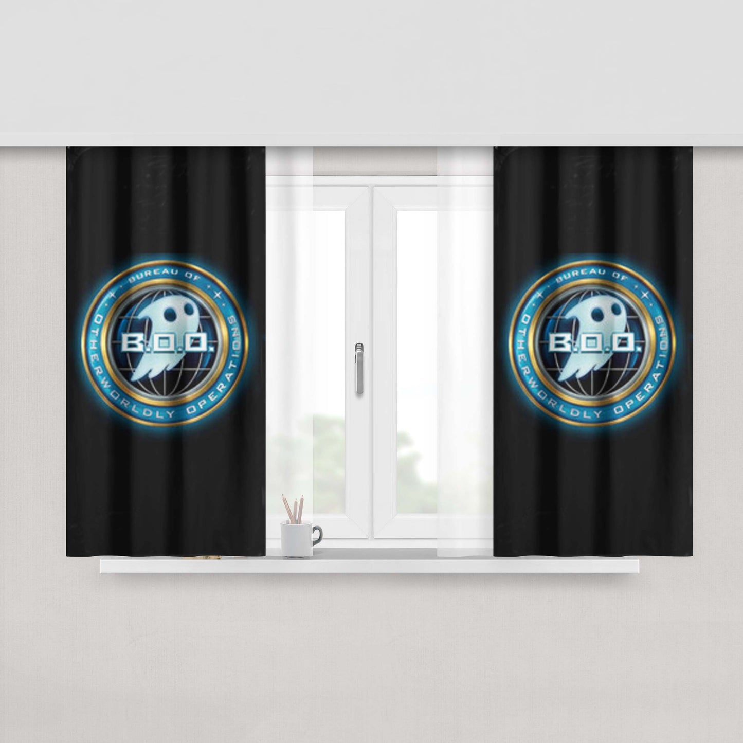 Bureau Of Otherworldly Operations Movie Peach Skin Window Curtains