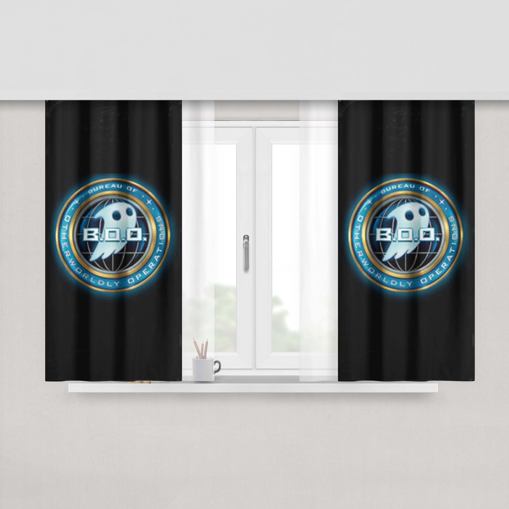Bureau Of Otherworldly Operations Movie Peach Skin Window Curtains