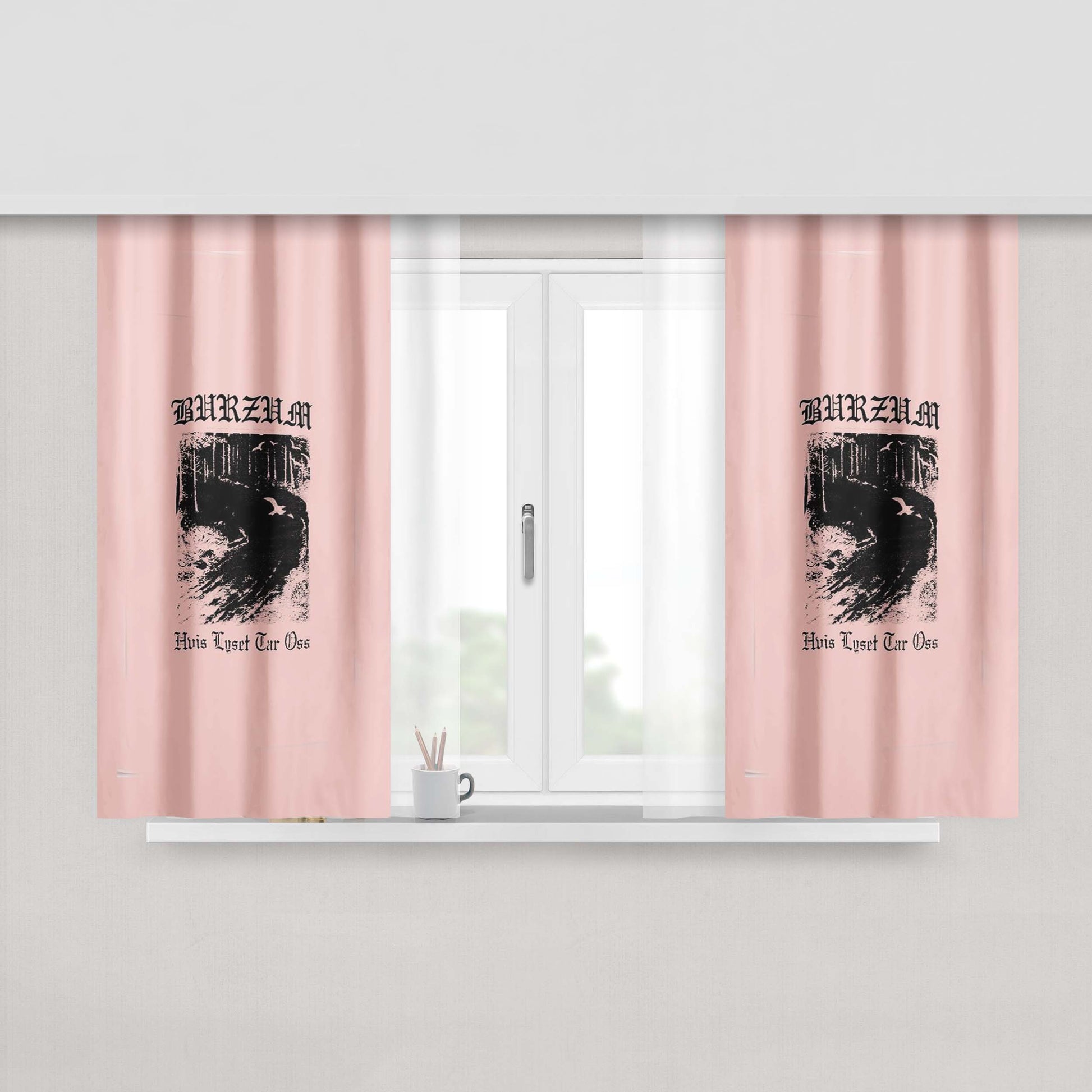 Burzum Hvis Lyset Tar Oss Det Som Engang Var Aske Filosofem Belus Peach Skin Window Curtains