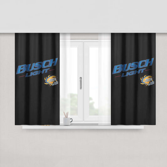 Busch Beer Light Bud New Anheuser Peach Skin Window Curtains