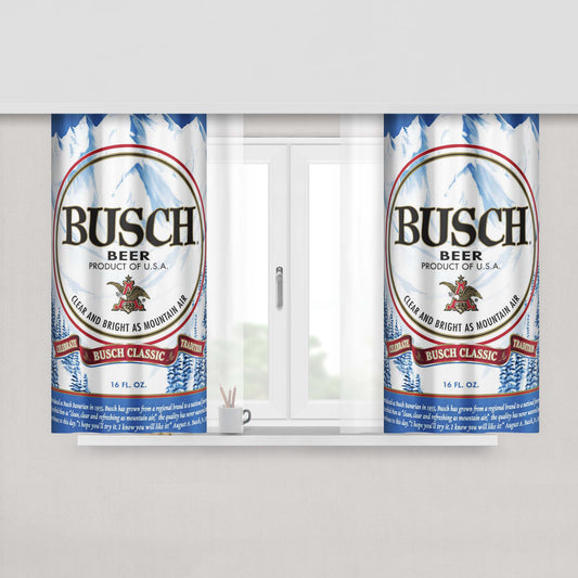 Busch Beer Peach Skin Window Curtains