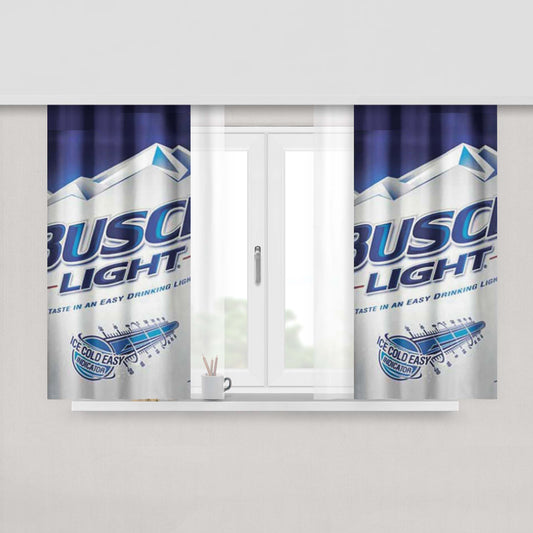 Busch Light Can Peach Skin Window Curtains