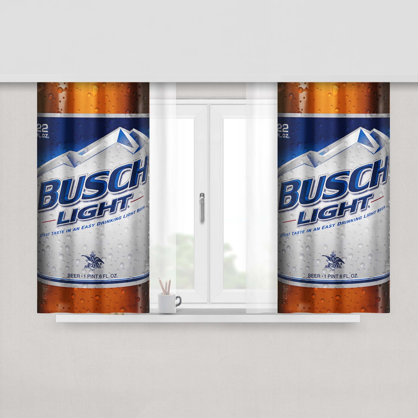 Busch Light Peach Skin Window Curtains