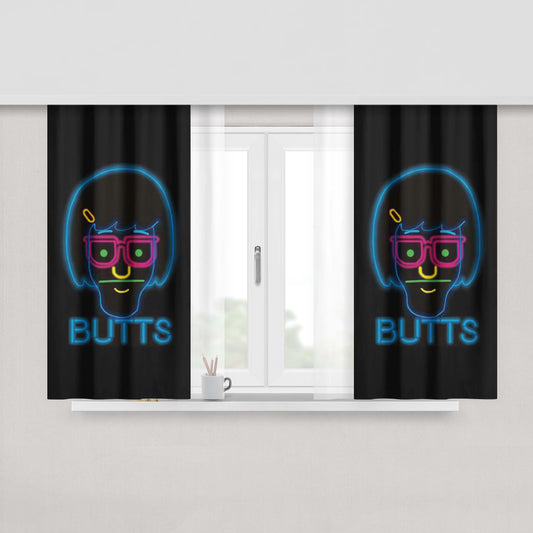 Butts Butts Butts Peach Skin Window Curtains
