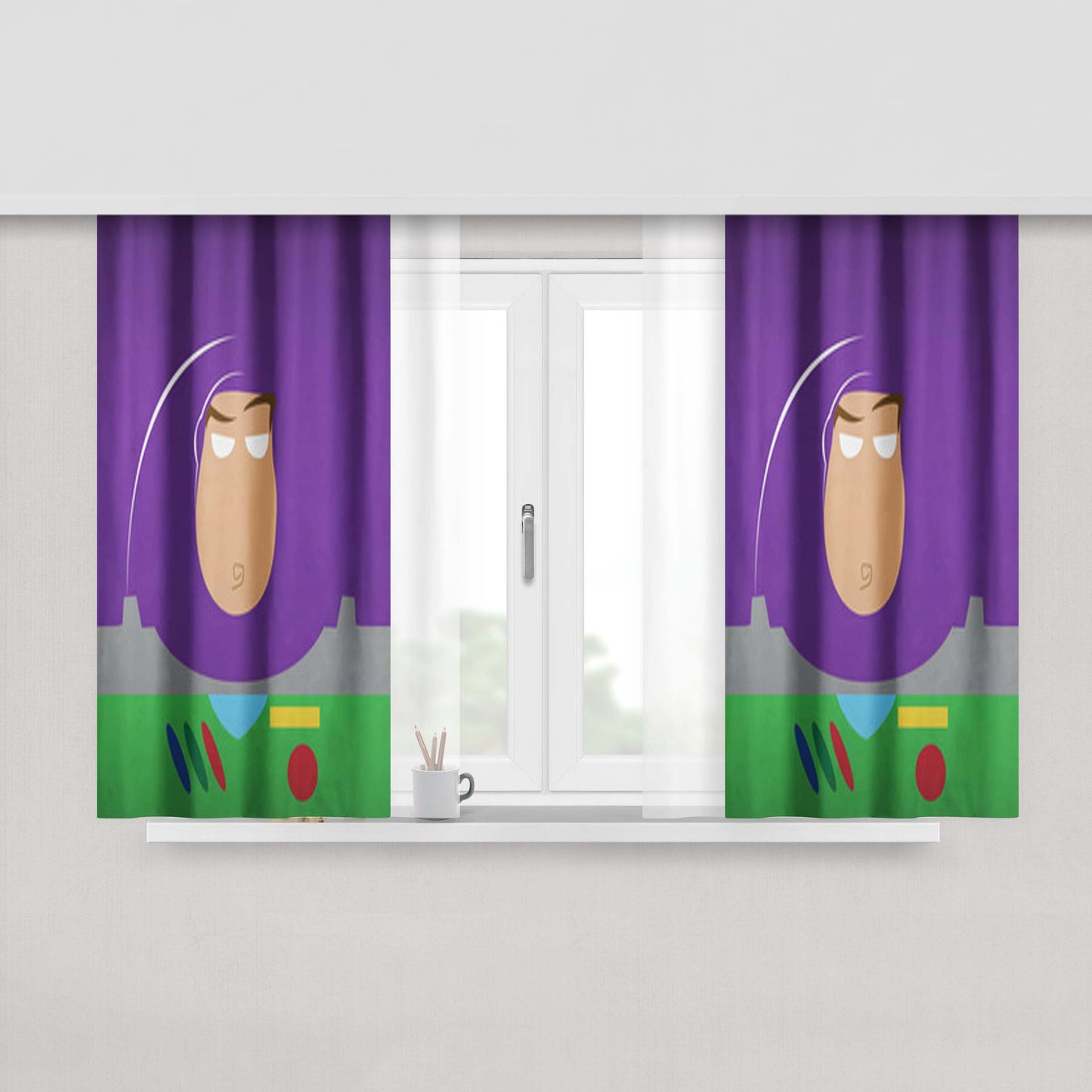 Buzz Art Peach Skin Window Curtains