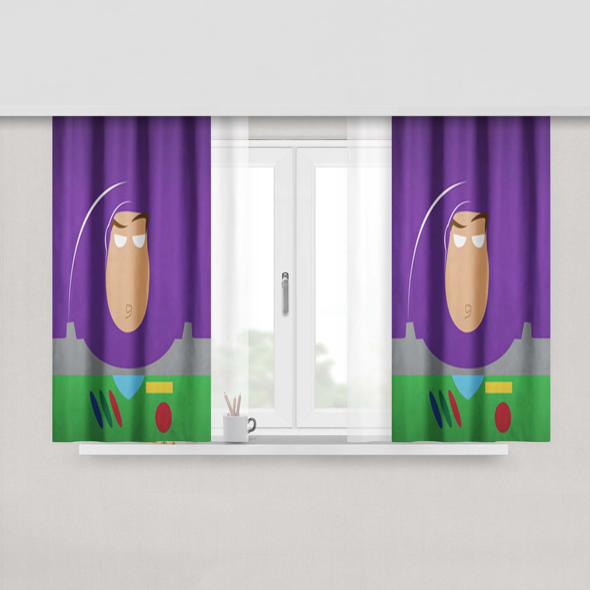 Buzz Art Peach Skin Window Curtains