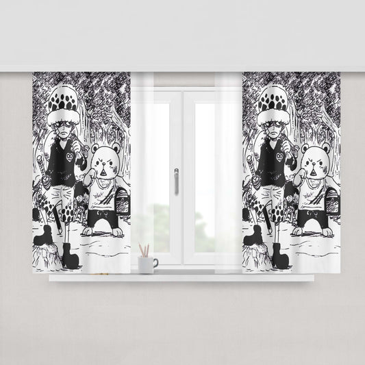Bw Trafalger Law Peach Skin Window Curtains