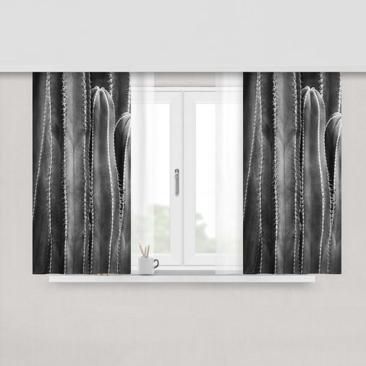 Cactus Bw Photo Texture Peach Skin Window Curtains