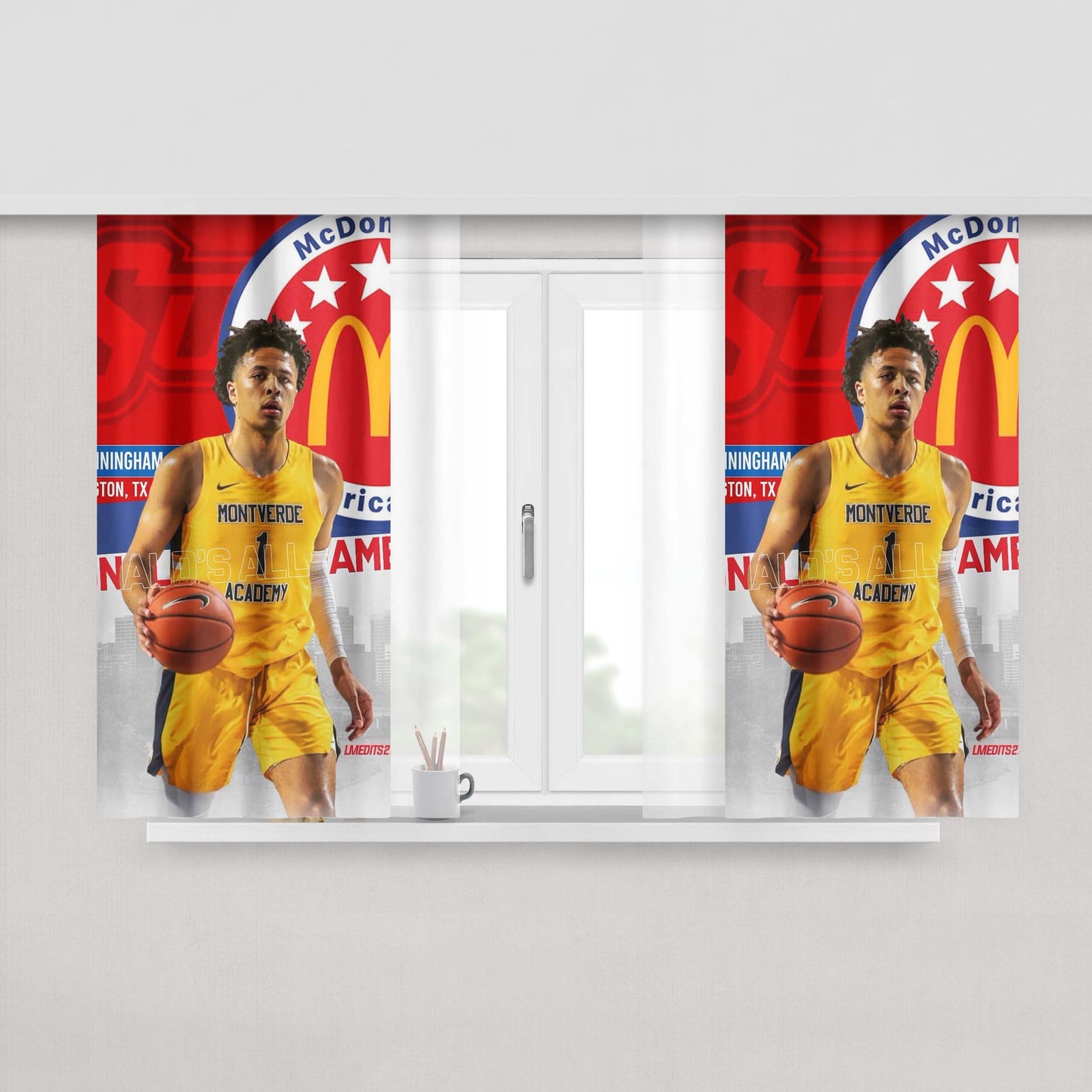 Cade Cunningham Basket Player Wallpapers Peach Skin Window Curtains