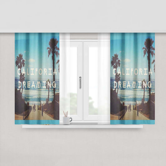 California Dreaming Peach Skin Window Curtains