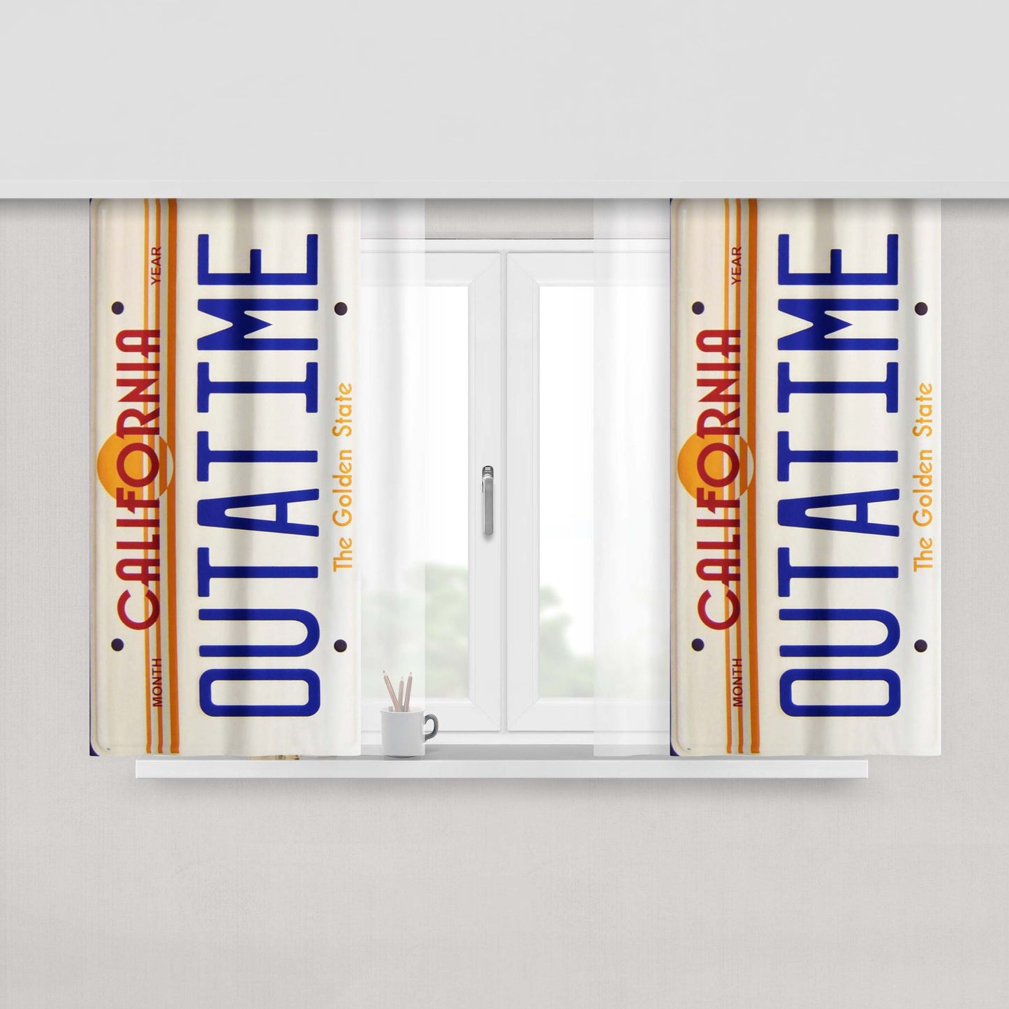 California Outatime Peach Skin Window Curtains