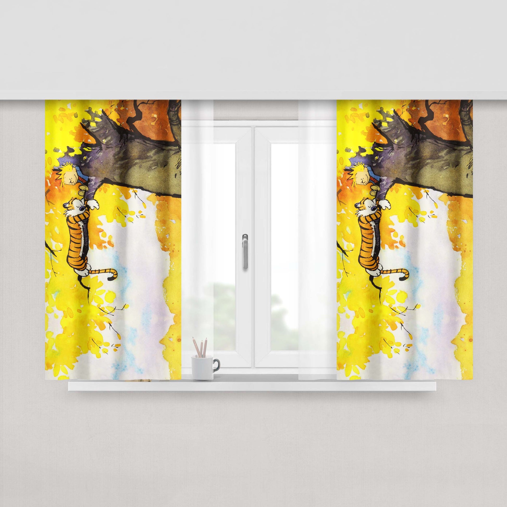 Calvin And Hobber Sleep Peach Skin Window Curtains