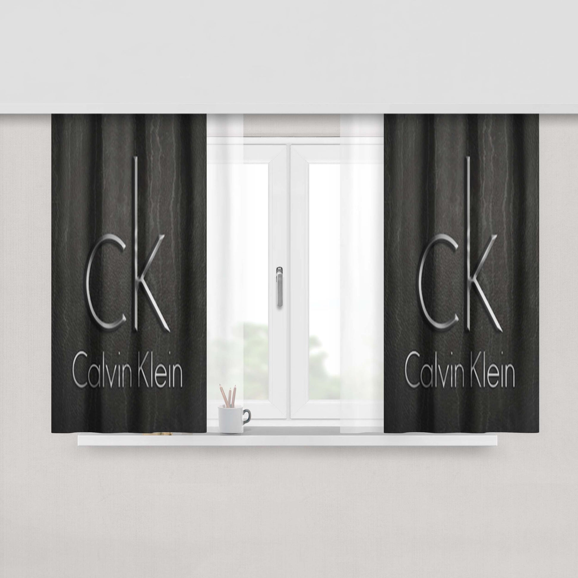 Calvin Klein Leather Peach Skin Window Curtains