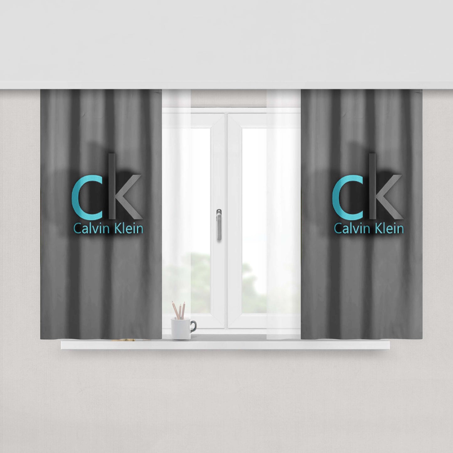 Calvin Klein Peach Skin Window Curtains