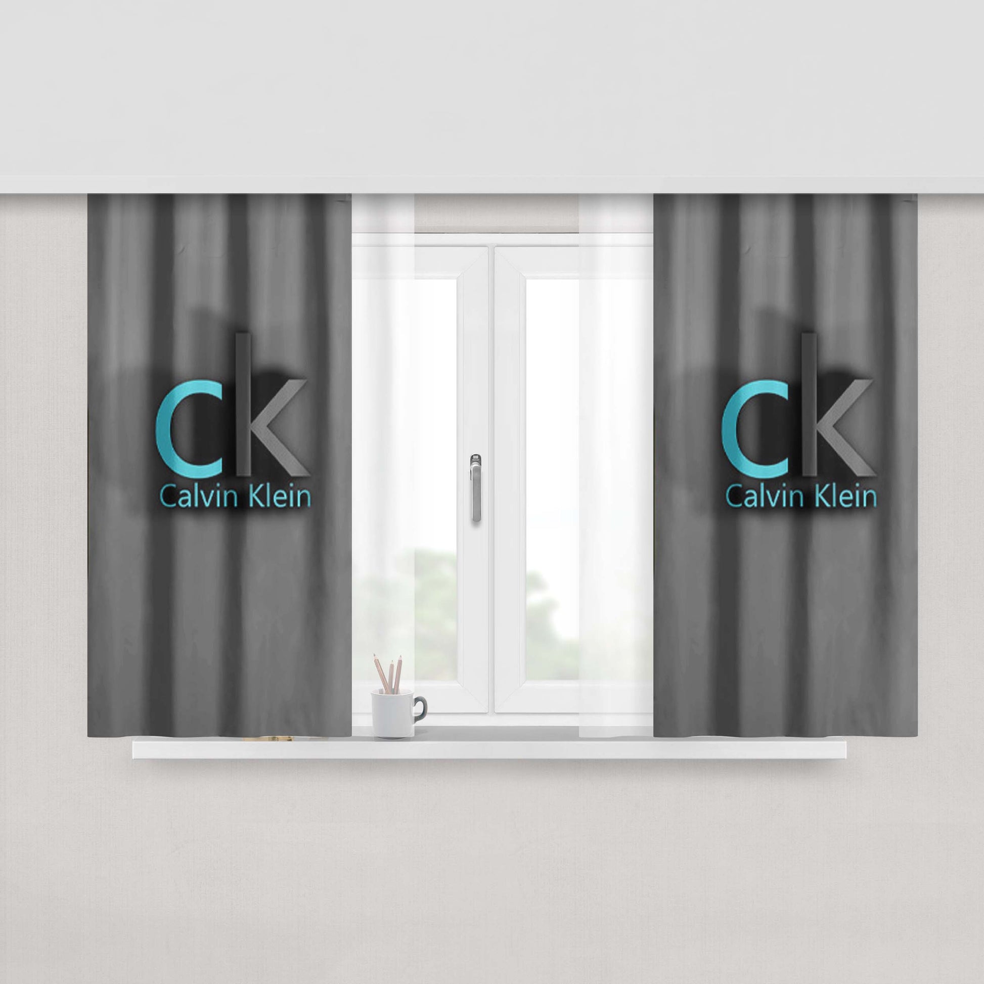 Calvin Klein Peach Skin Window Curtains