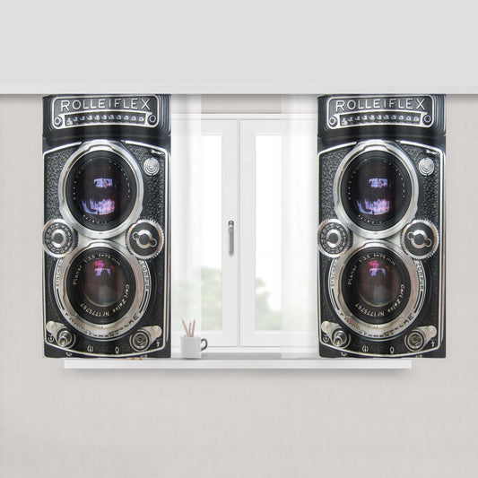 Camera Rolleiflex Peach Skin Window Curtains