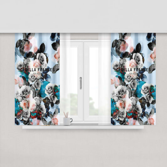 Camilla Frances Illustration Peach Skin Window Curtains