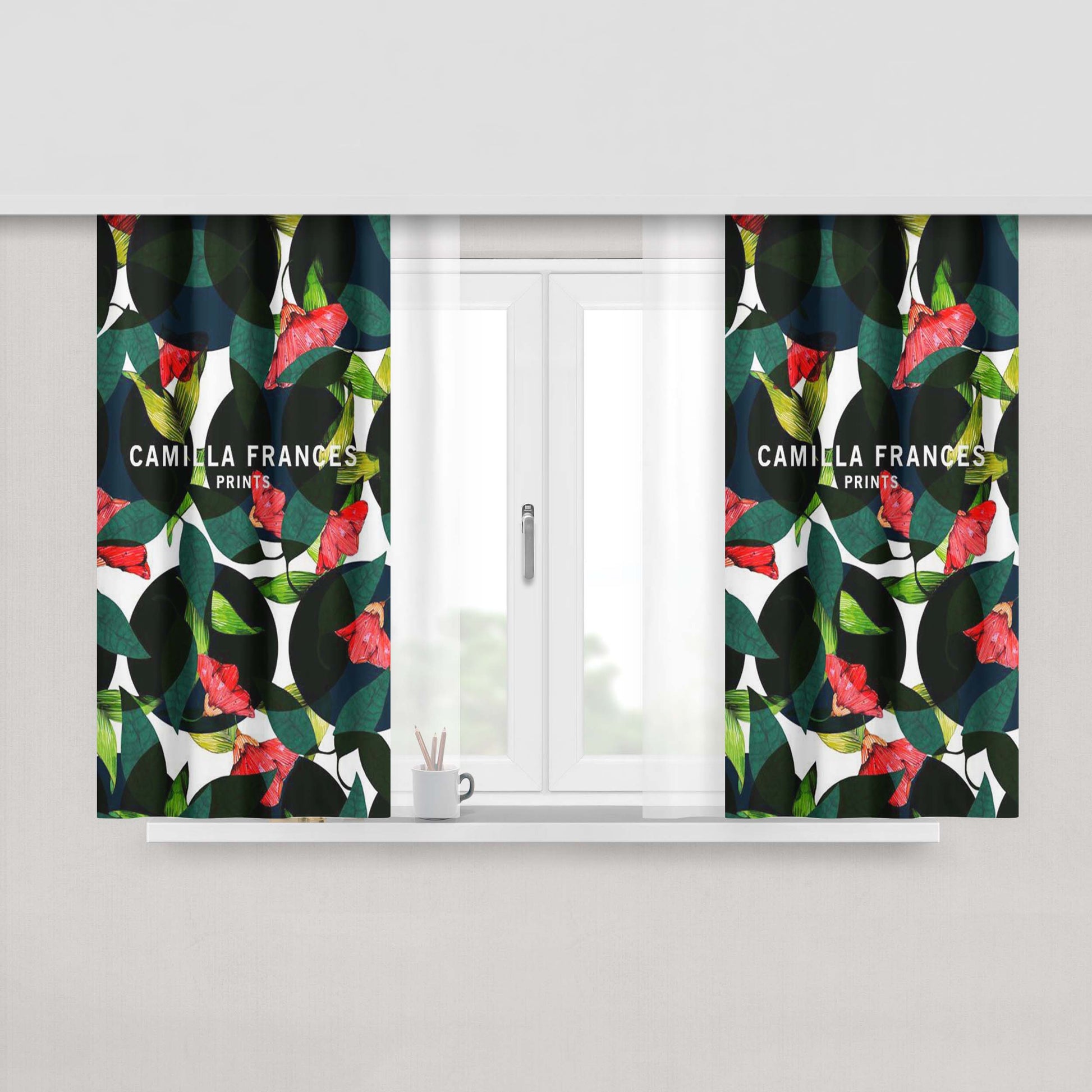 Camilla Frances Peach Skin Window Curtains