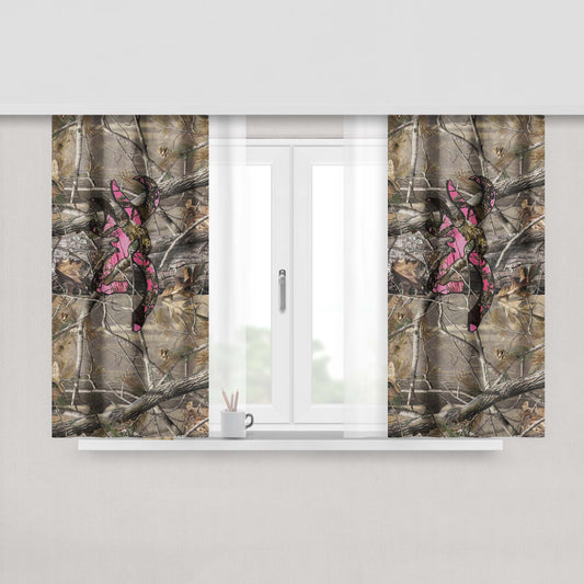 Camouflage Browning Pink Peach Skin Window Curtains