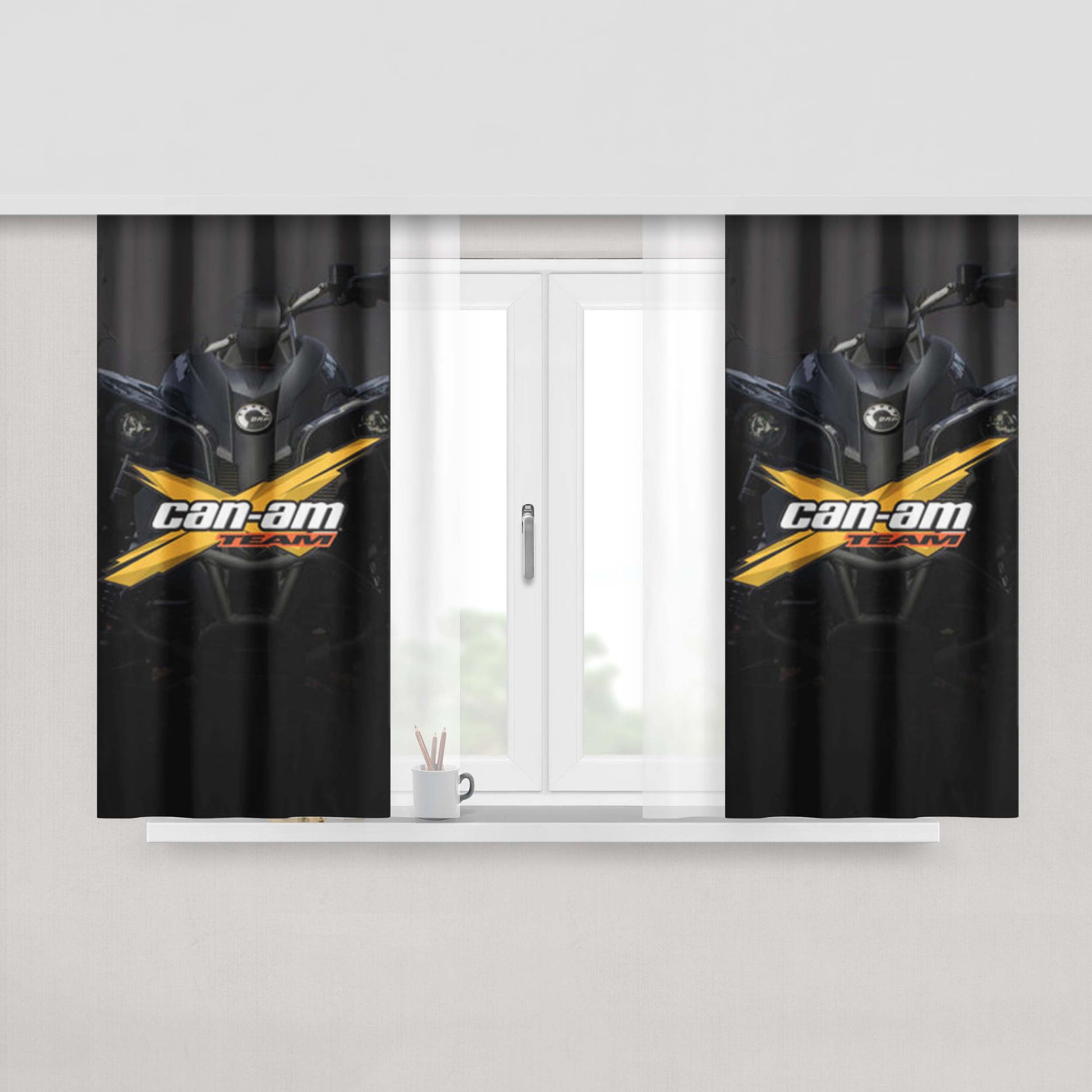 Can Am Spyder Peach Skin Window Curtains