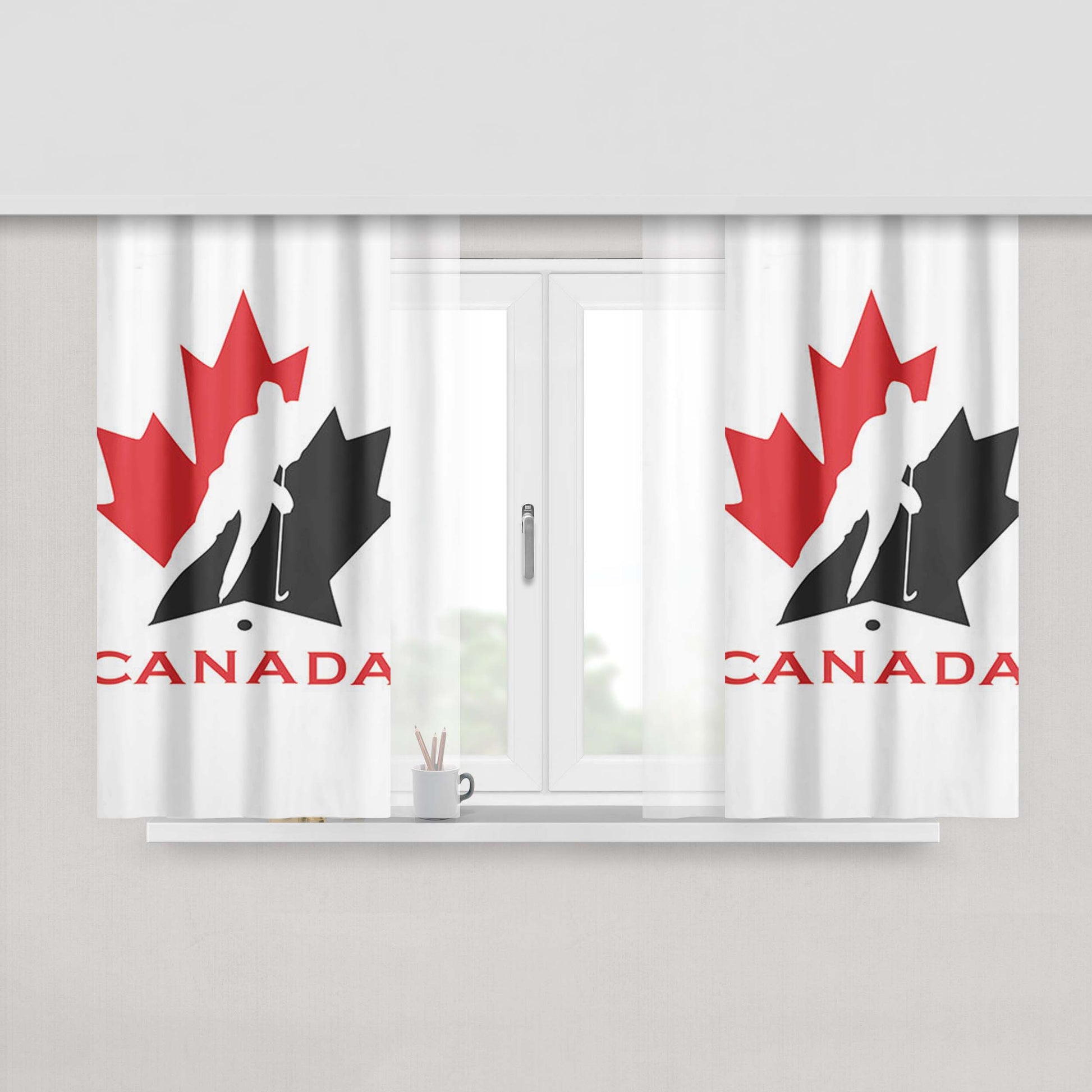 Canada Girl Singer Singing Peach Skin Window Curtains