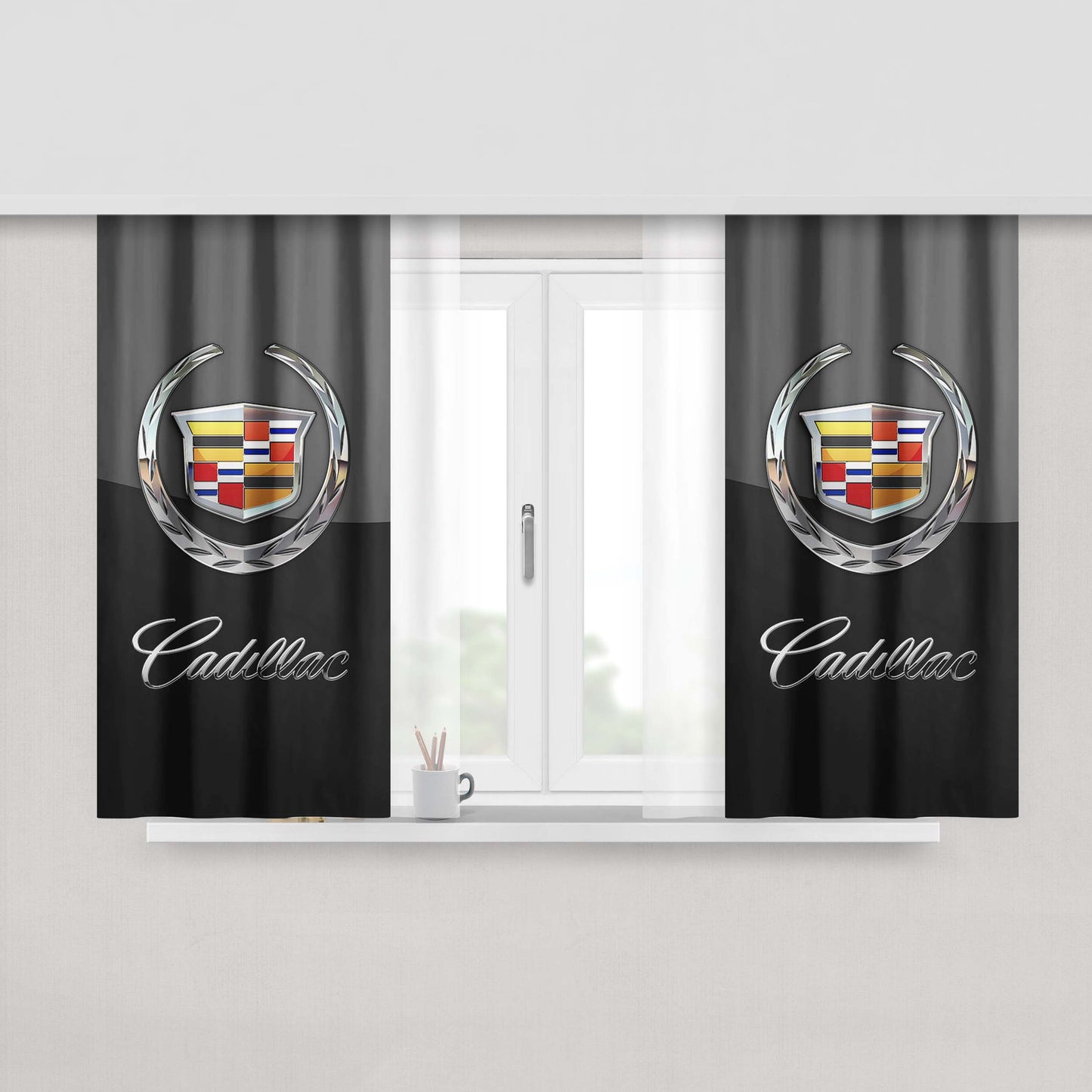 Candillac Wallpaper Peach Skin Window Curtains