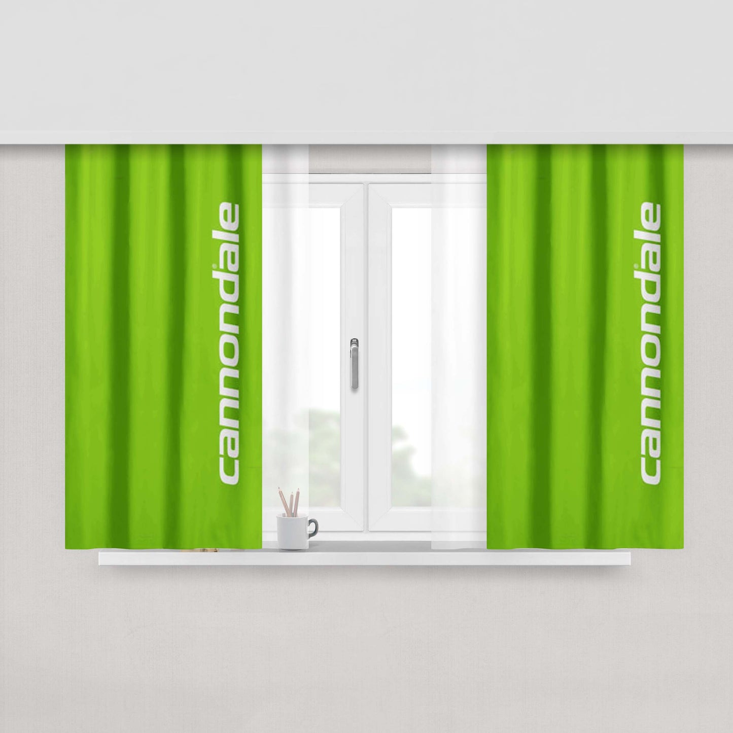Cannondale Bike Team Peach Skin Window Curtains