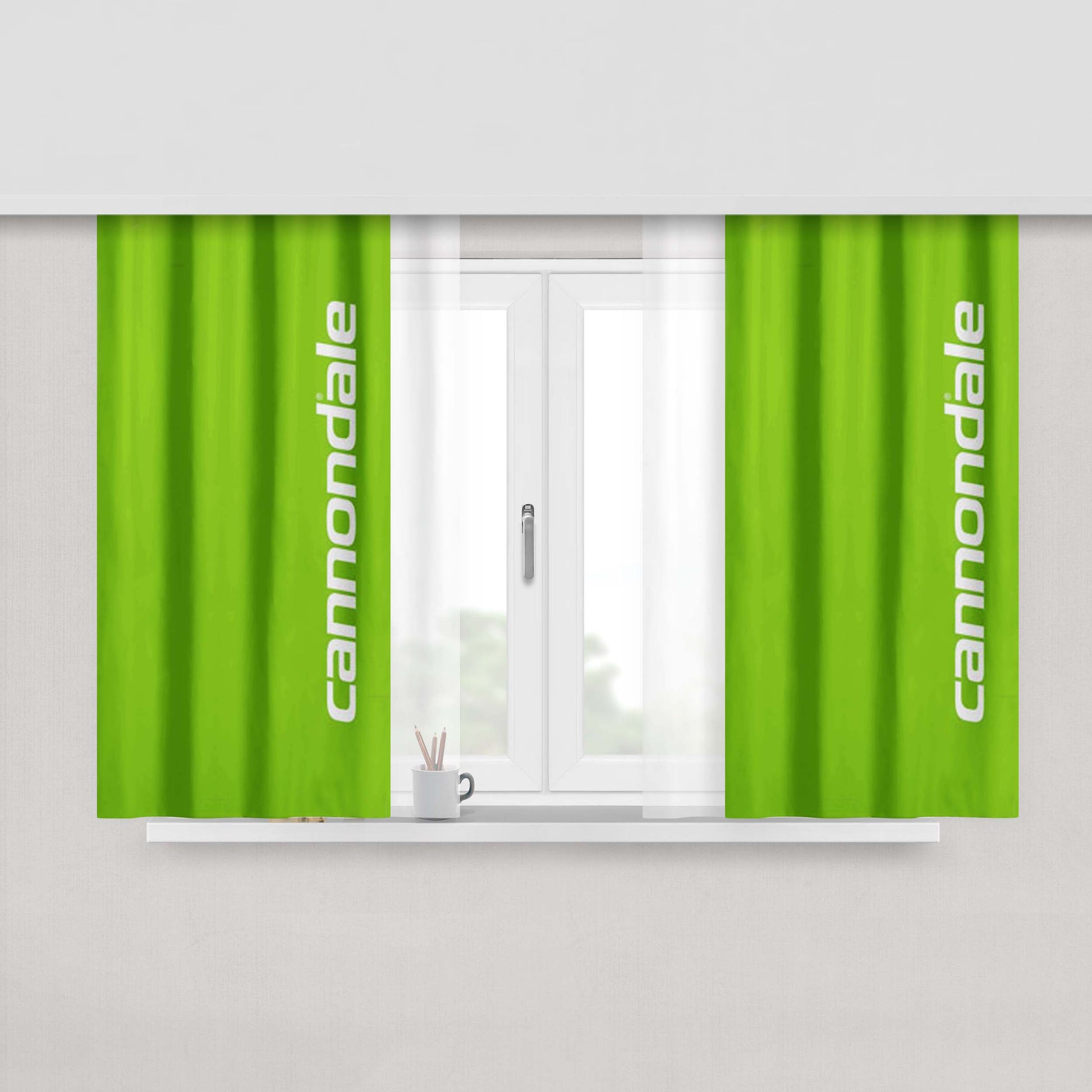 Cannondale Bike Team Peach Skin Window Curtains