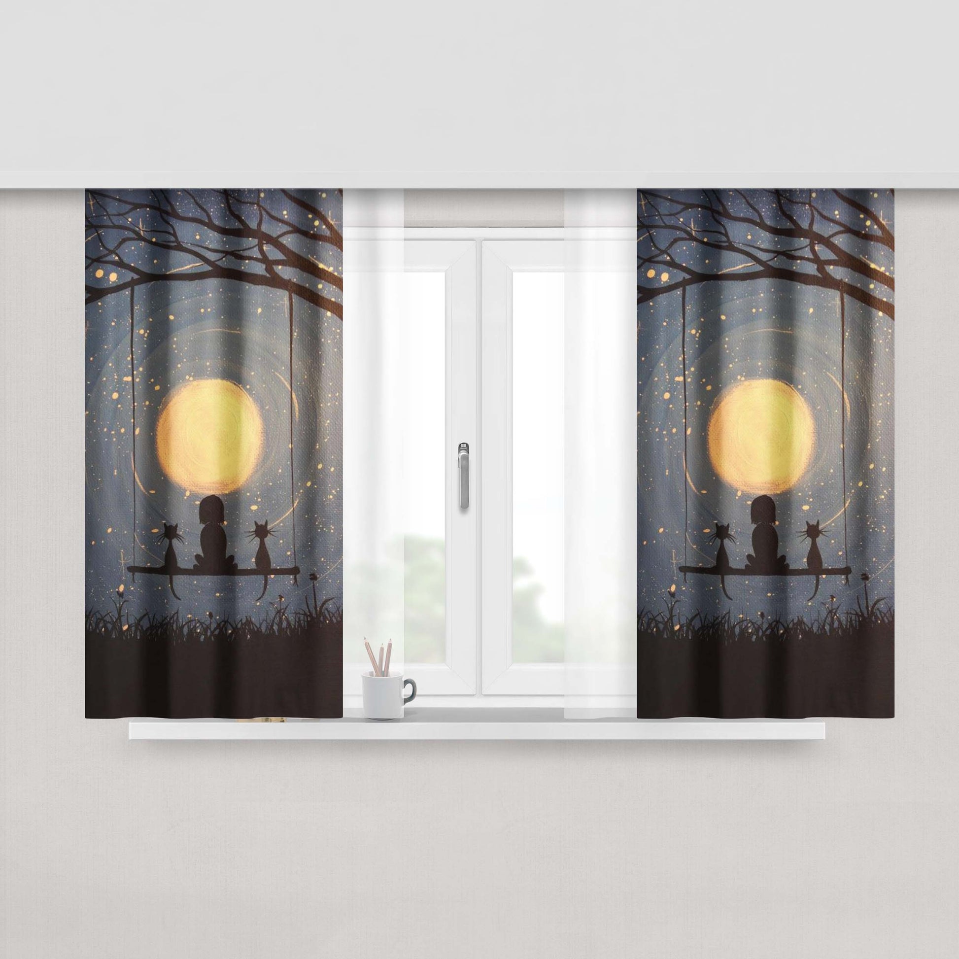 Canvas Painting For Beginners Peach Skin Window Curtains