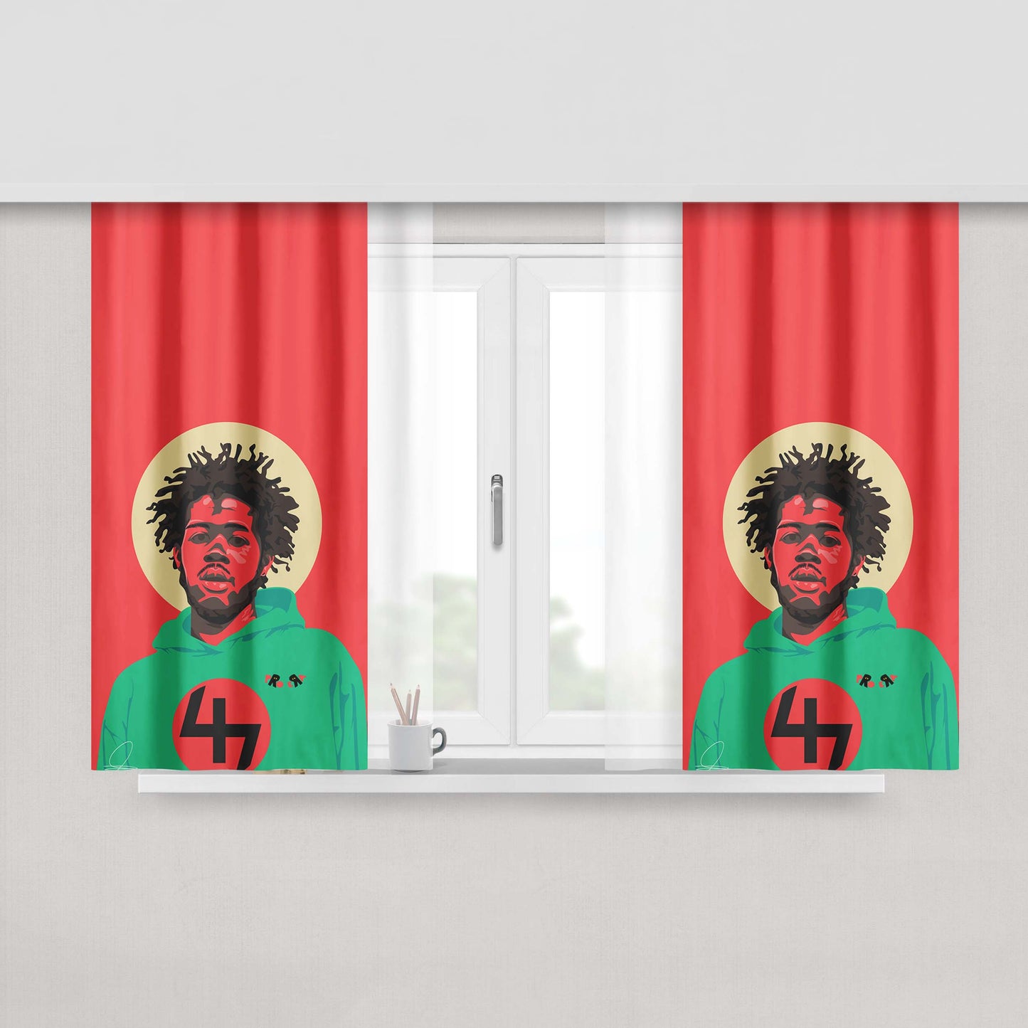 Capital Steez 47 Pro Era Art Peach Skin Window Curtains
