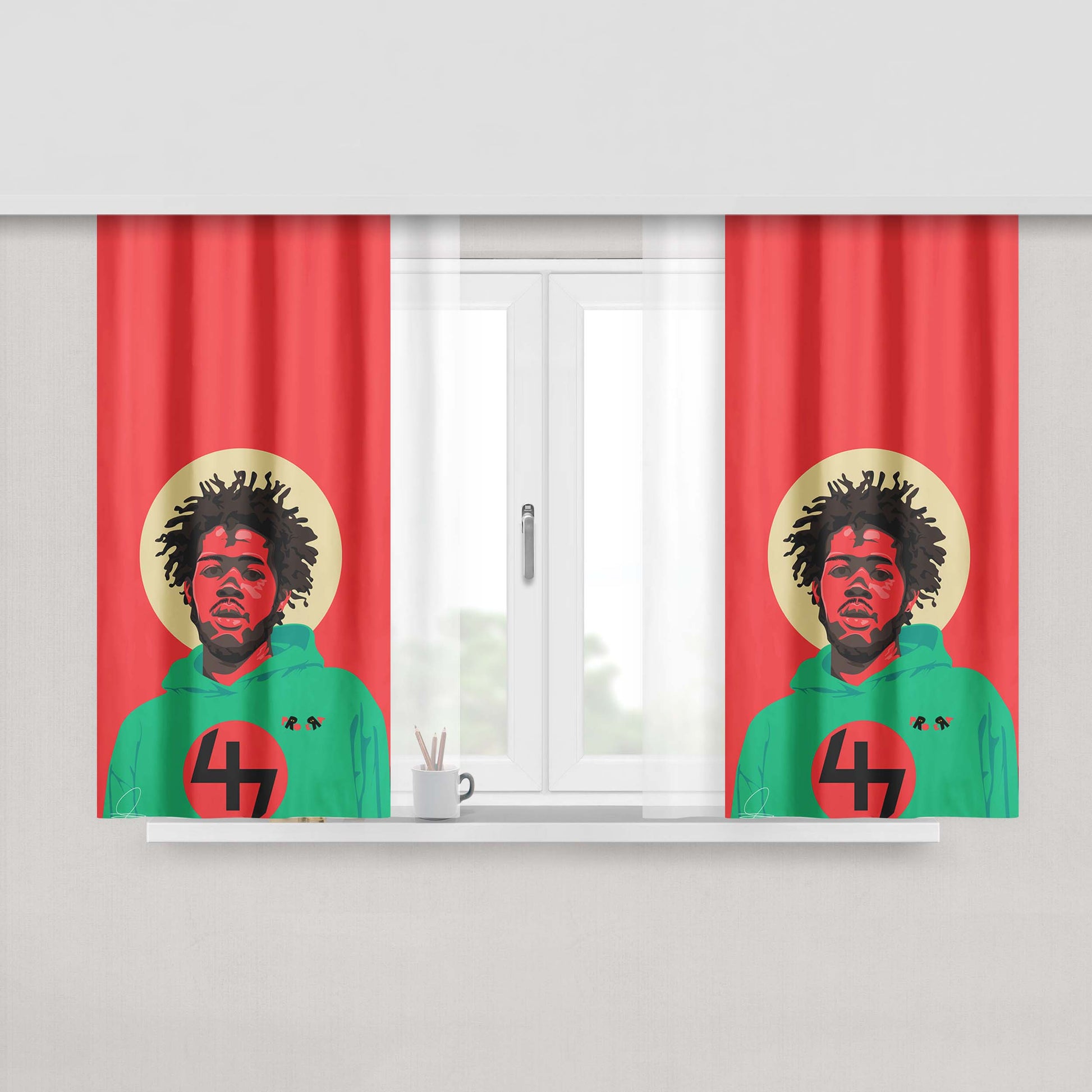Capital Steez 47 Pro Era Art Peach Skin Window Curtains