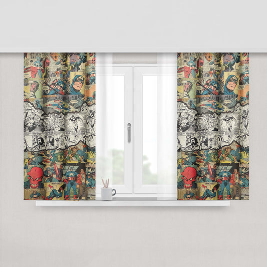Capitao America Peach Skin Window Curtains