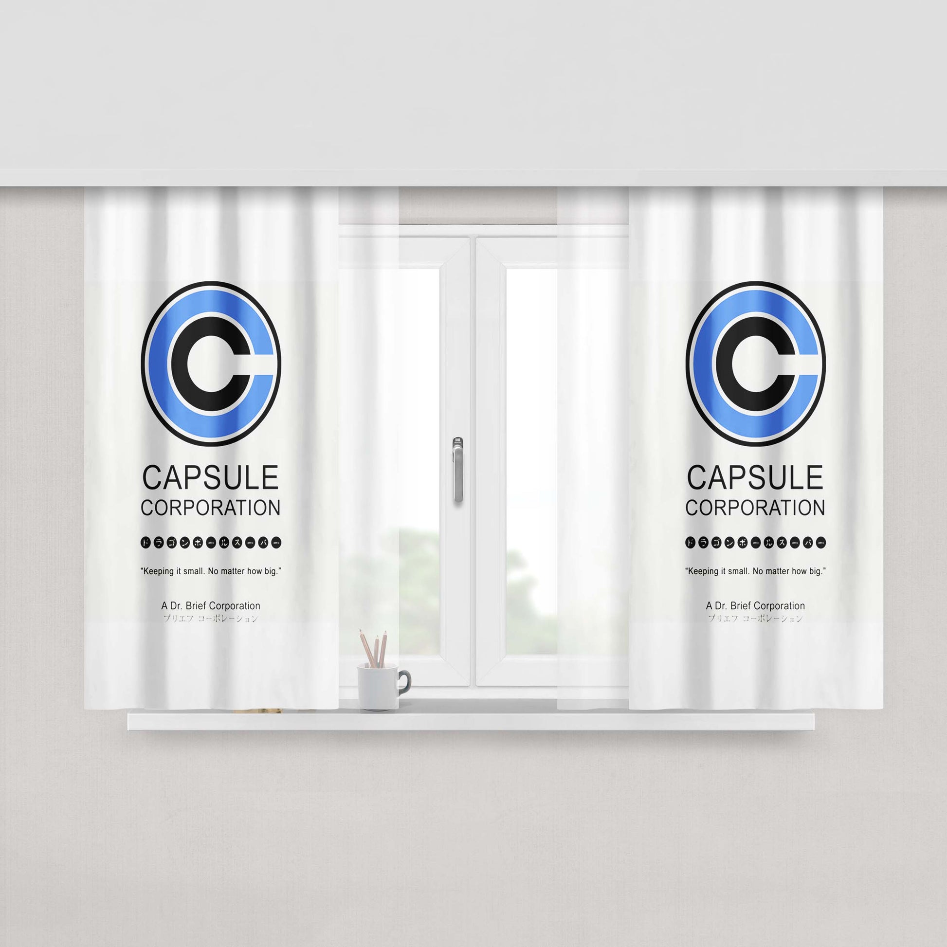 Capsule Corp Dragon Ball Z Peach Skin Window Curtains
