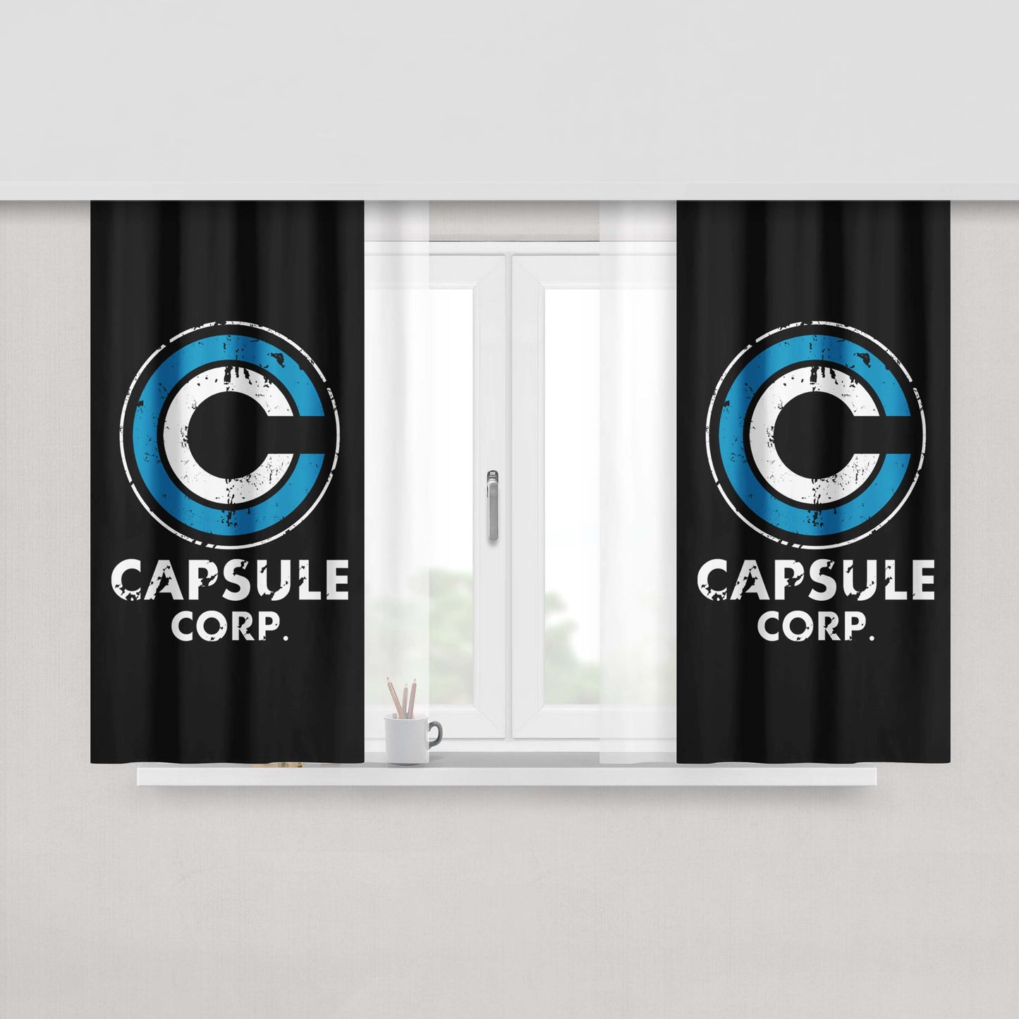 Capsule Corp Peach Skin Window Curtains