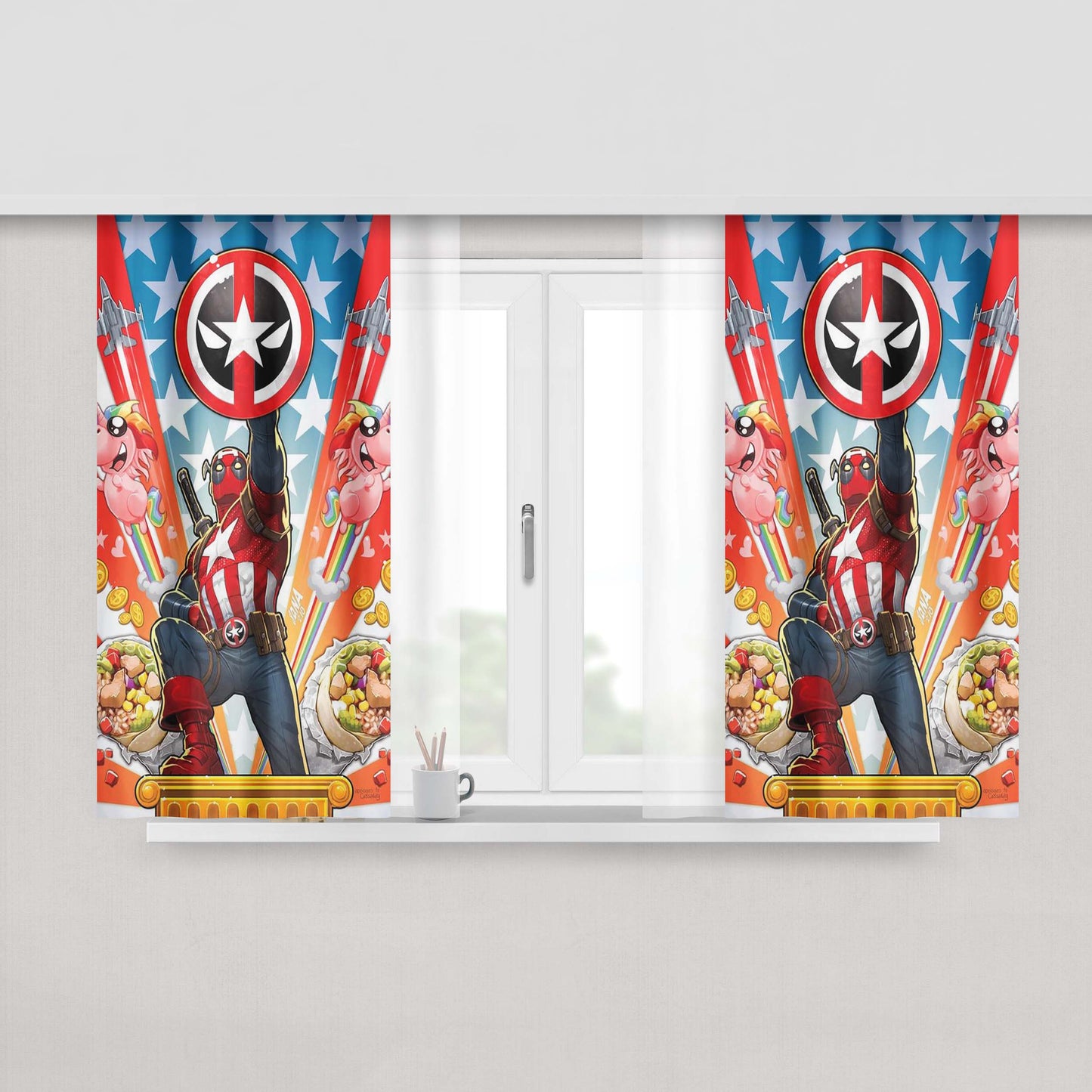Captain D'S Peach Skin Window Curtains