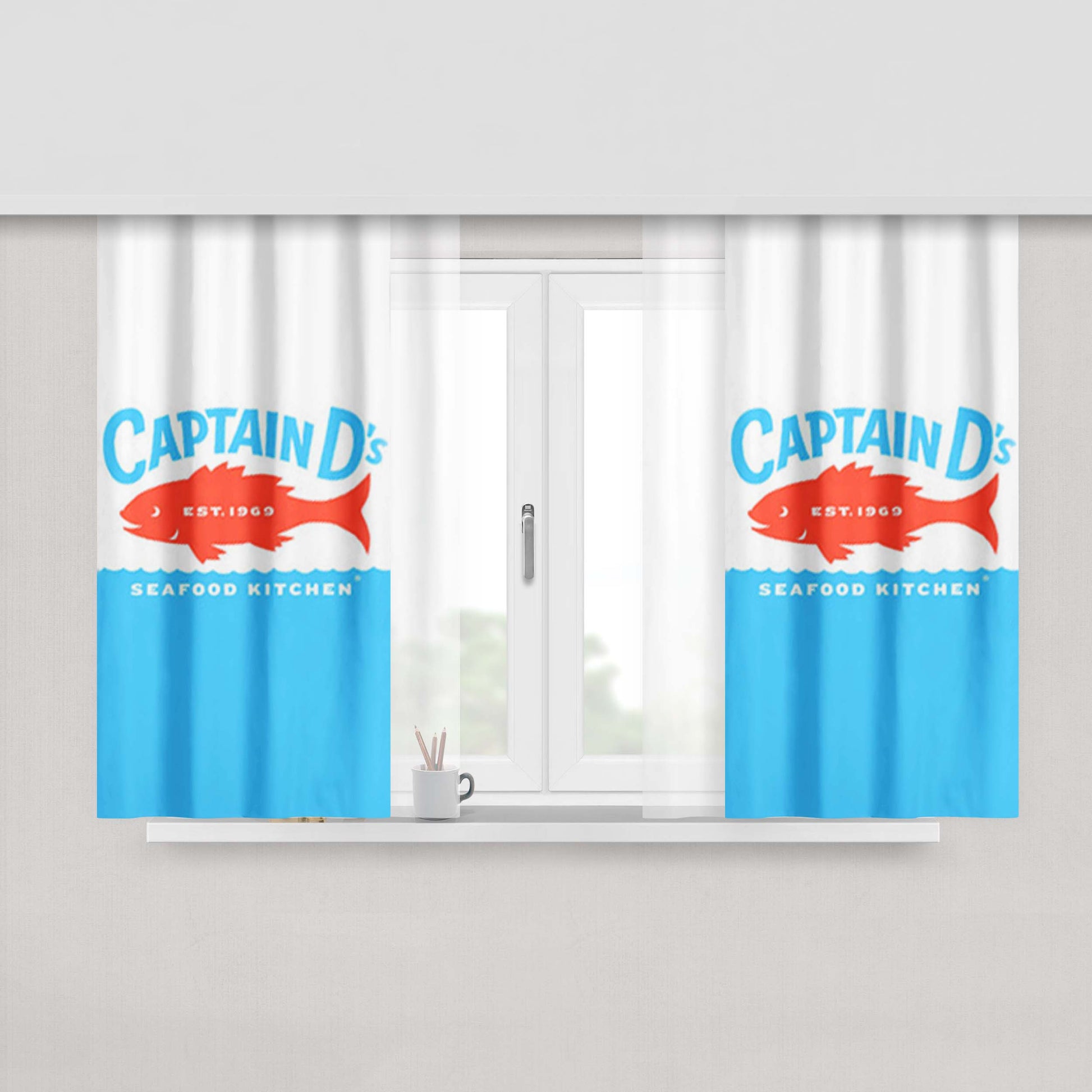 Captain Deadpool And Unicorn Cute Peach Skin Window Curtains