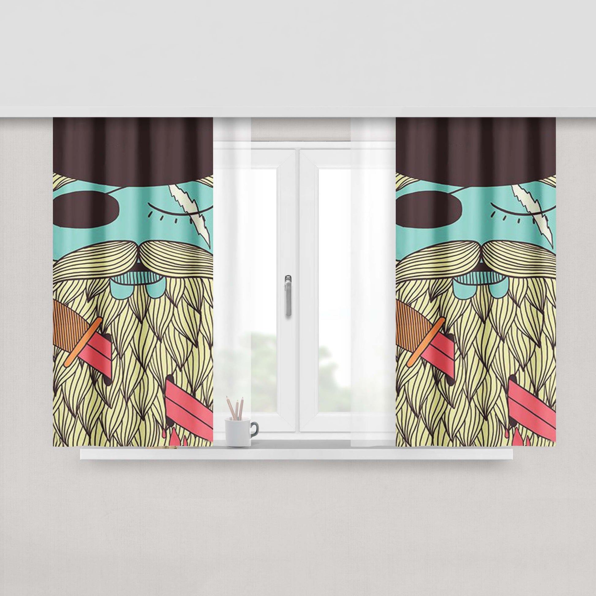 Captain Hope Peach Skin Window Curtains