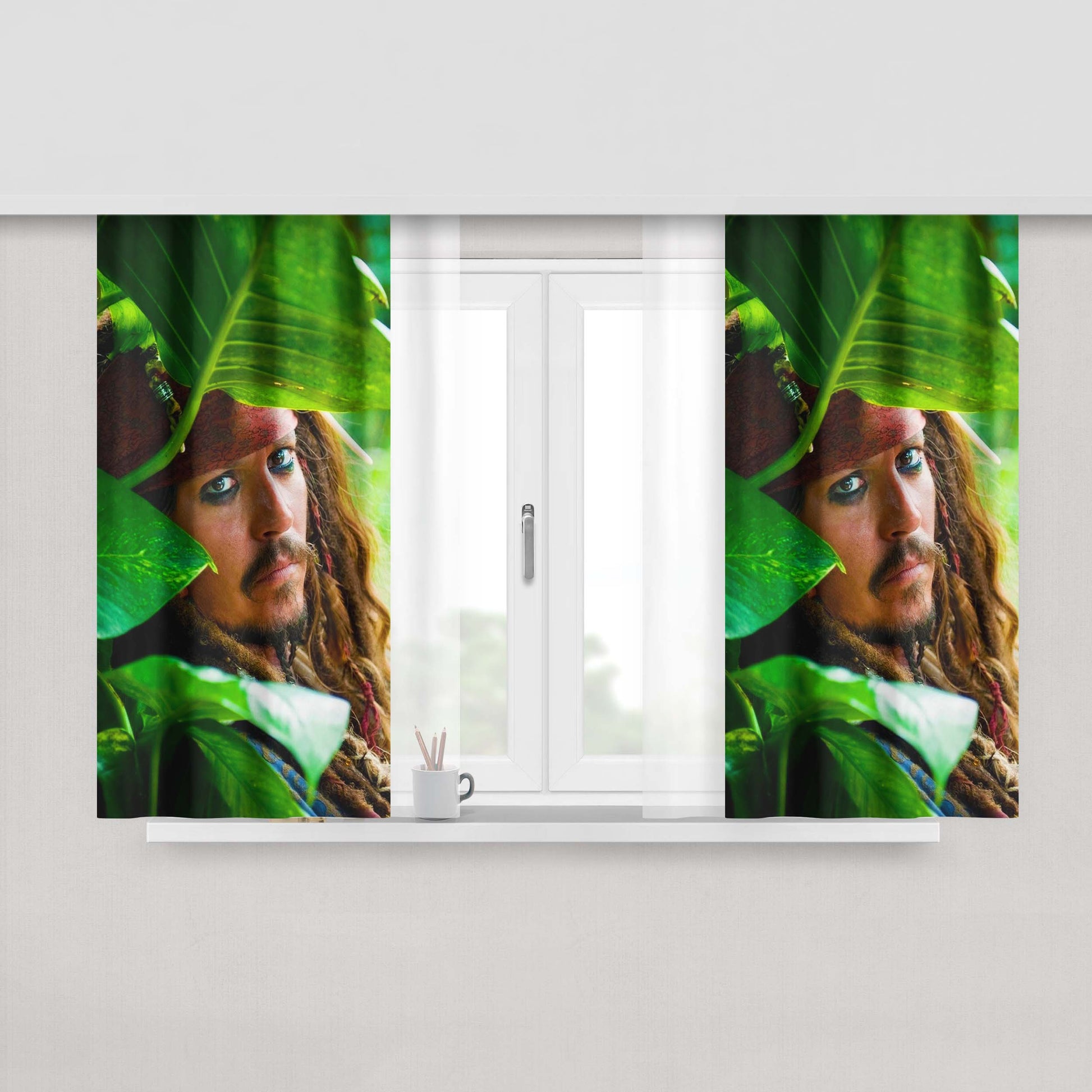 Captain Jack Sparrow Sneak Peach Skin Window Curtains