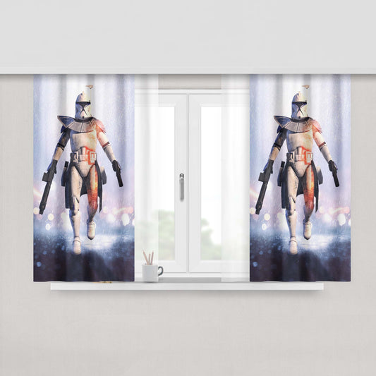 Captain Rex Peach Skin Window Curtains