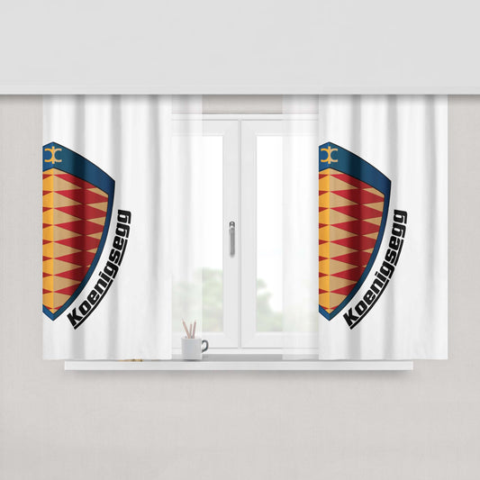 Car Logo Koenigsegg Agera Peach Skin Window Curtains