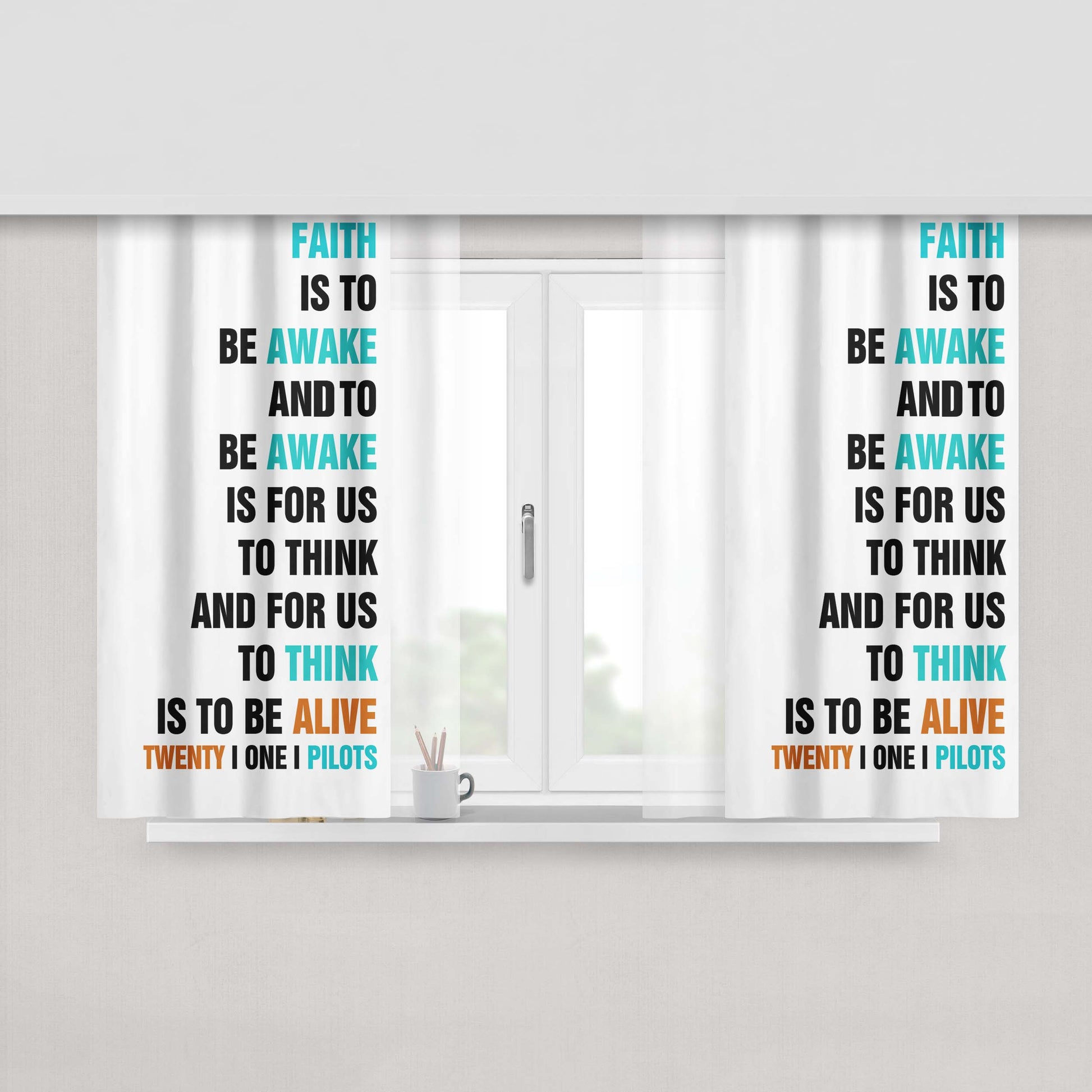 Car Radio Lyric Cover Peach Skin Window Curtains