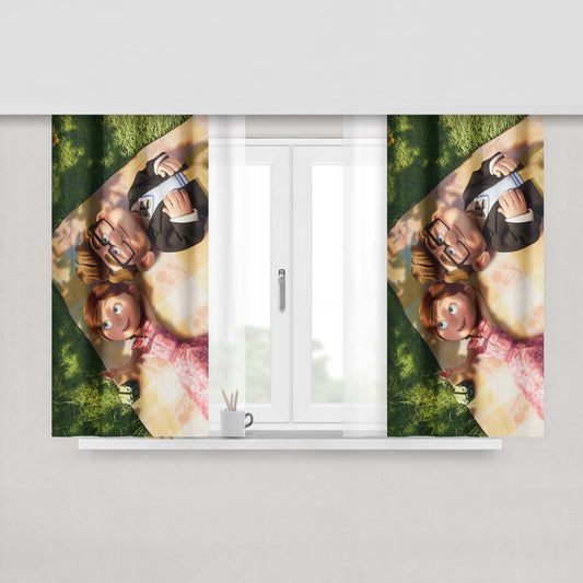 Carl And Ellie Up Peach Skin Window Curtains
