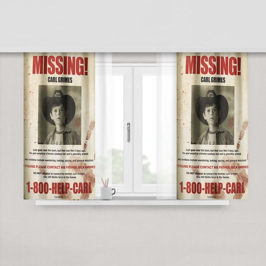 Carl Grimes Walking Dead Peach Skin Window Curtains